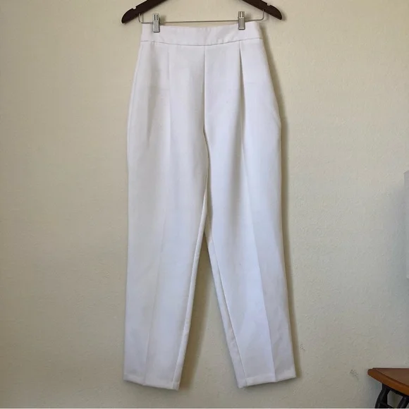 Zara Basic Collections White High Waist Pants - Picture 2 of 7